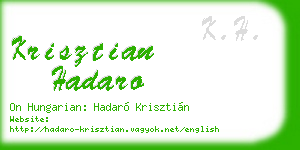 krisztian hadaro business card