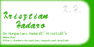 krisztian hadaro business card